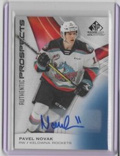 2019-20 SP Game Used CHL Autographs Blue #40 Pavel Novak 