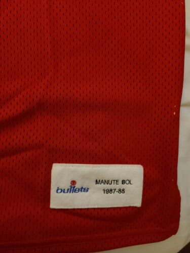 Washington Bullets Manute Bol Authentic Jersey 52 USA 2xl xxl rare defunct - Picture 3 of 5