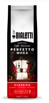 Bialetti Perfetto Moka Classico I Kaffee gemahlen I 250g I Mittlere Röstung