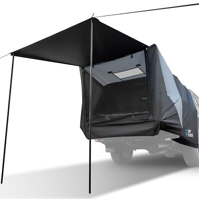 Truck Tent with Awning Fits Full-Size Truck, Soft Topper/Camper Shell
