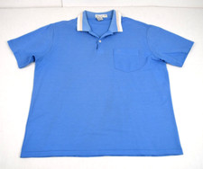 Penguin Shirt VTG Munsingwear Size L 90s Vibrant Blue White Trim Made USA