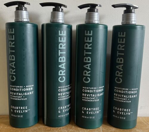 4- Crabtree & Evelyn Moisturise + Renew Conditioner Bottles 15 Oz Read Details - Picture 1 of 5