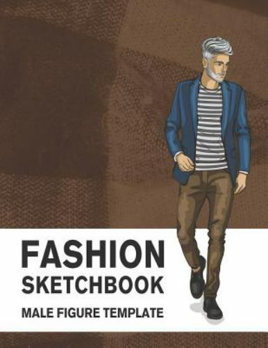 Fashion Sketchbook Male Figure Template : 440 Large Male Figure Template for Easily Sketching