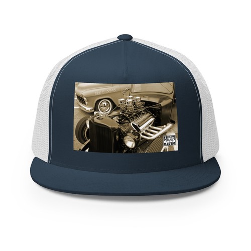 FIREPOWER FOUR TWOS HOT ROD COUPE TRUCKER HAT CAP - Picture 8 of 13