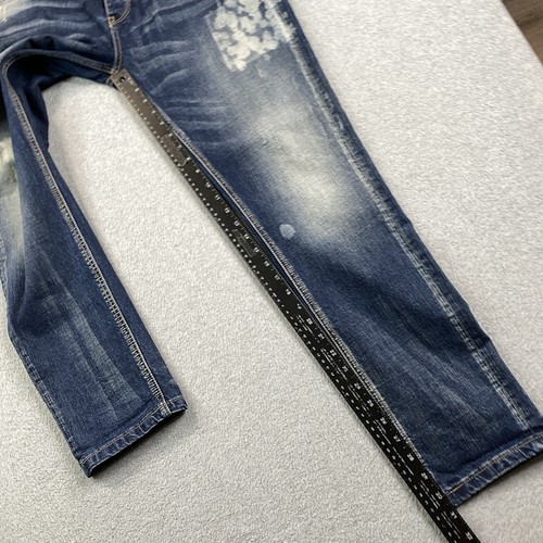 Jeans HardSoda Uomo 38x32 Skinny Fit Elasticizzato Denim Bottoni Fly Streetwear Preppy - Foto 9 di 22