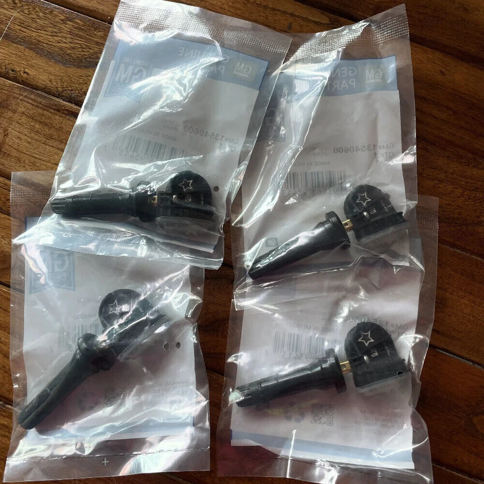 Set of 4 PCS OEM 13540600 TPMS Tire Pressure Sensor For Buick Cadillac Chevrolet Foto 2 de 4
