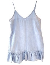 Shein Ruffle Bottom Mini Women's Size Small Light Blue Sundress 