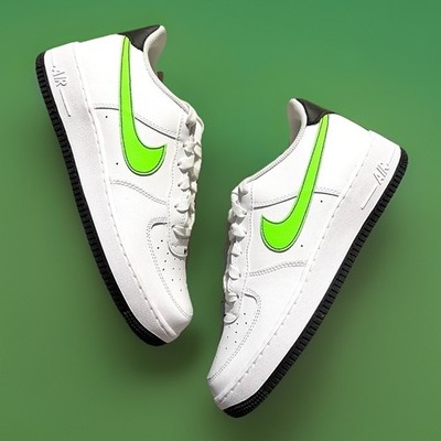 Nike Air Force 1 Low White Green Strike (GS) FV5948-106 Boy s Size 7Y