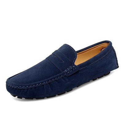 Suede Leather Men Loafers Fashion Walking Shoes Flats Classic Moccasins Footwear
