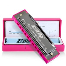 Diatonic 10-Hole C Key Blues Harmonica for Beginners with Case  Cloth