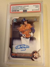 2022 Bowman Chrome Enmanuel Valdez AUTOGRAPH #CPA-EV Graded PSA 9 MINT