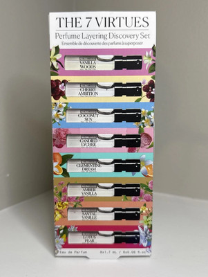 Authentic The 7 Virtues Perfume Layering Discovery Sampler Set,7x 0.06 oz/1.7 mL