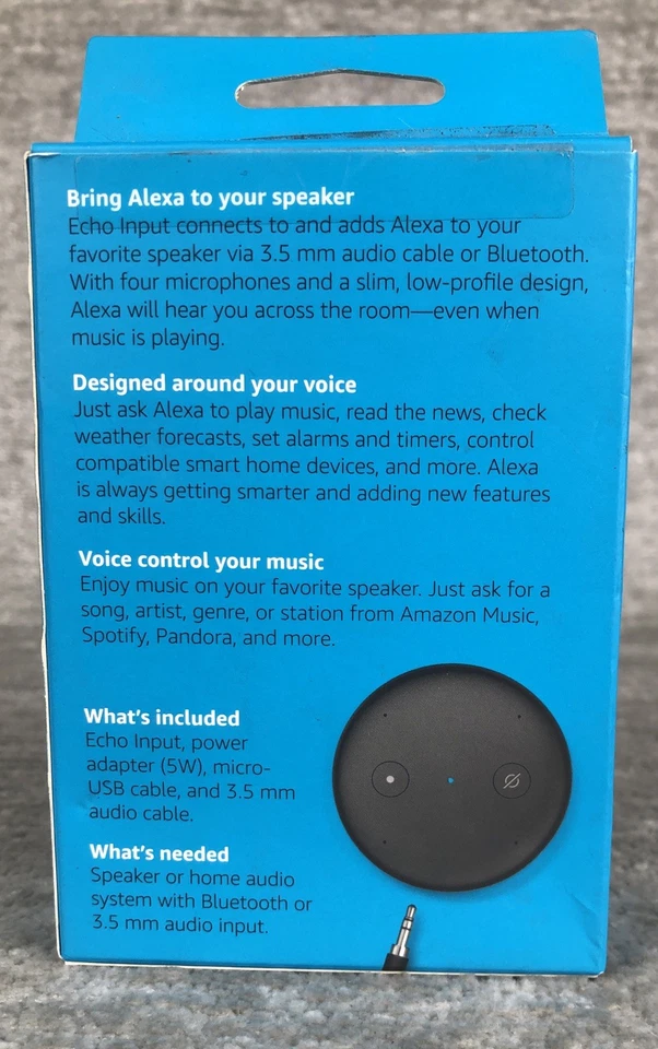 Echo Input from Amazon Far Field Voice Control For Your Speaker Black Brand New - Image 2 of 4