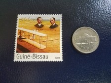 Orville and Wilbur Wright Brothers Airplane Inventors 2003 Guine-Bissau Stamp B