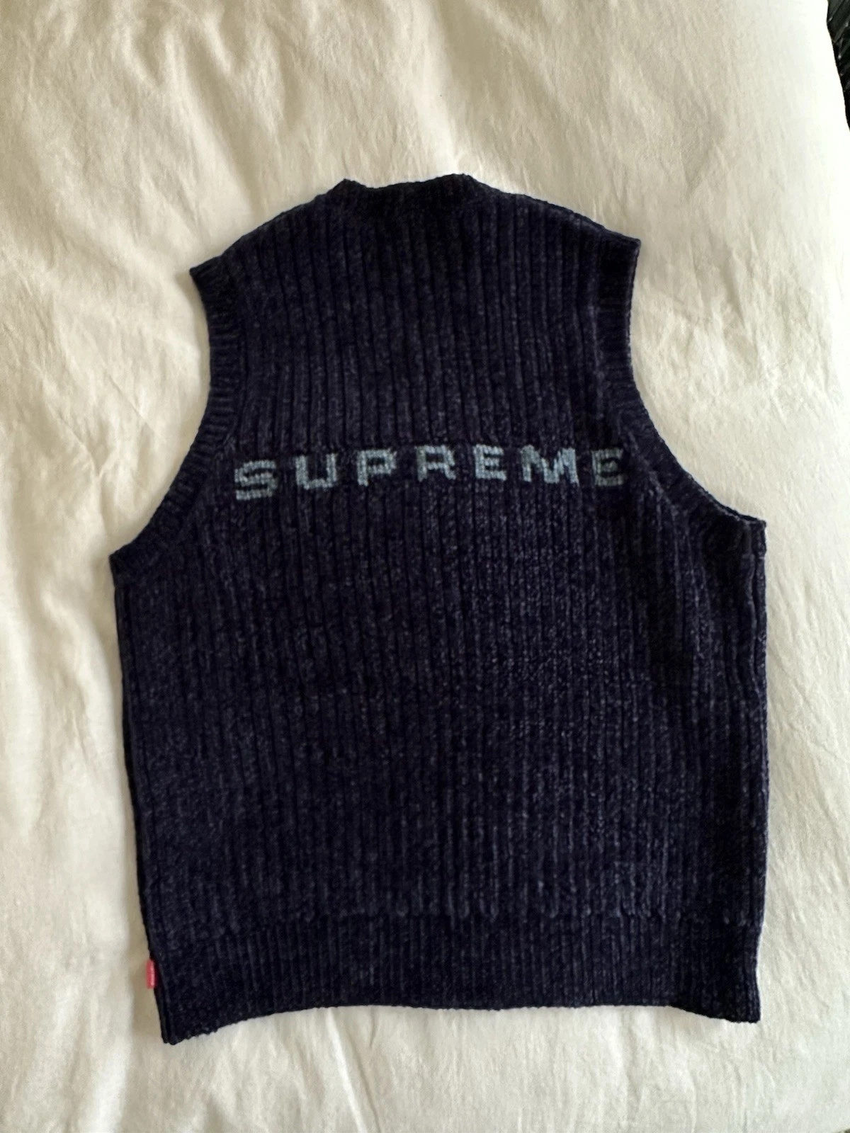 Gilet pull chenille Supreme FW24 bleu moyen