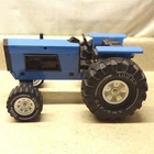 Vintage Tonka Farm Tractor, Pressed Steel Toy, Blue 12"
