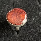 Chimney Butte Native American Sterling Silver Round Cabochon Ring Size 3.5 — photo 5