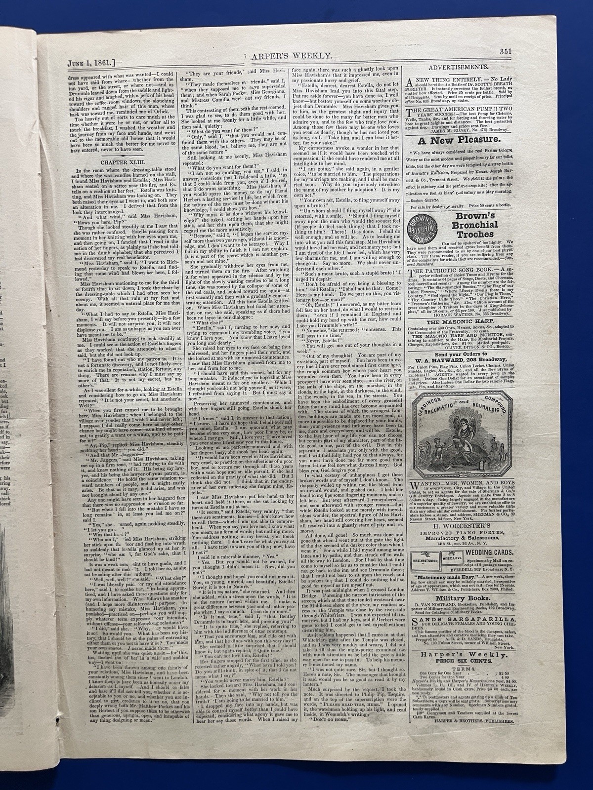 Harper's Weekly 6-1-1861 BUTLER 1st Civil War Victim CONFEDERATE CABINET ALABAMA