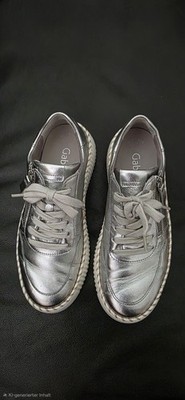 Gabor Sneaker Damen, Weiß/Silber, Größe 38.5