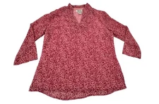 Style & Co. Red Paisley Boho Style Tunic Casual Blouse. Women's - Size 10
