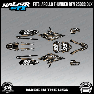 Graphics Kit for Apollo RFZ Thunder 250 (All) Prime Series-TAN