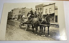 RPPC, Chatfield, Minnesota MN - Horses, wagons, Street scene early view