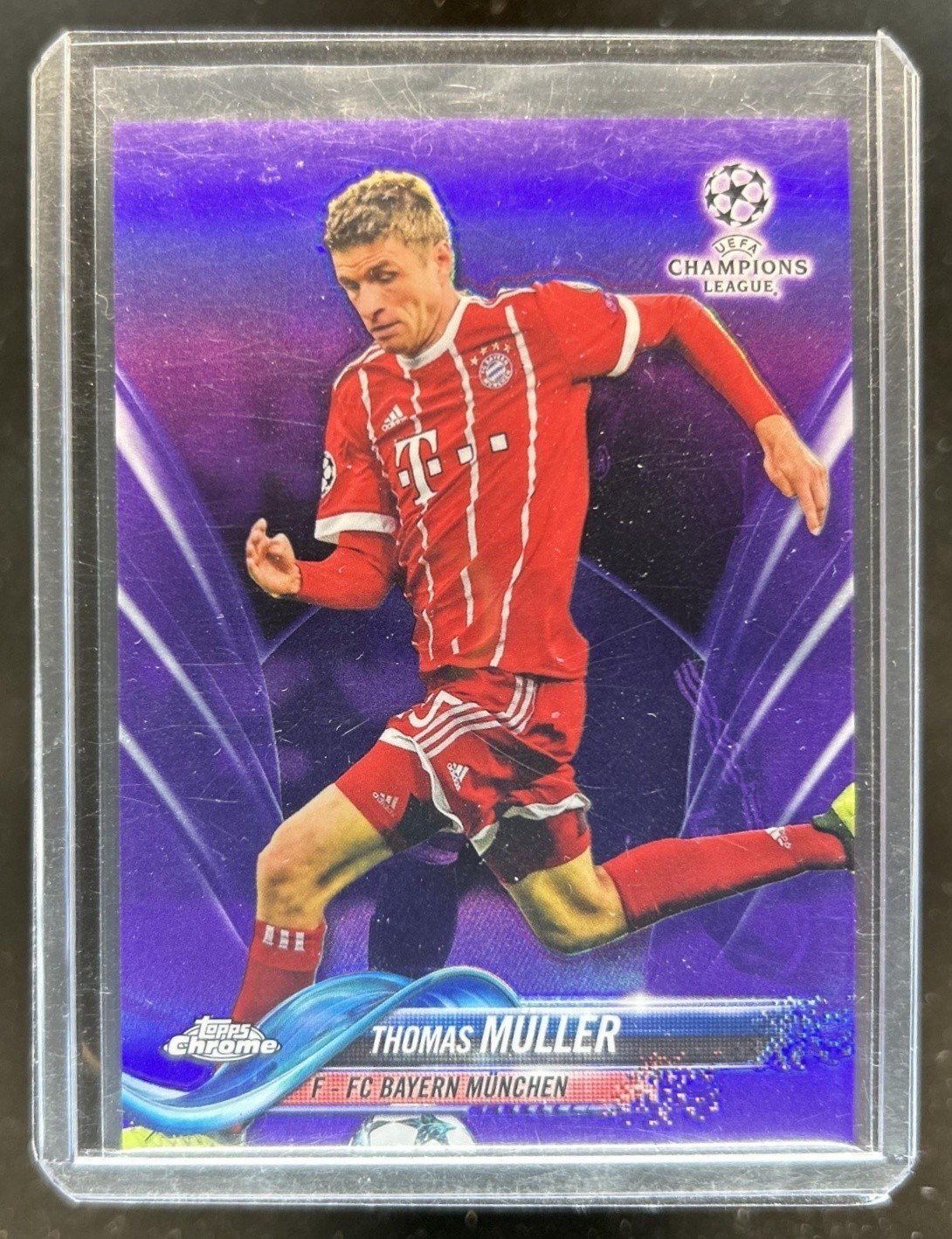 2017 Topps Chrome UEFA Thomas Muller Purple Refractor #/250 Bayern Munchen