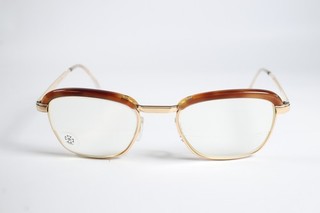 Bitch Vintage 1950's Unisex Gold Full Rim Metal Glasses Eyeglasses Frames