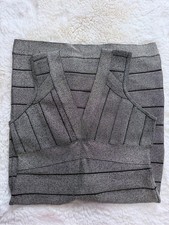 Vestido con vendaje a rayas gris G by Guess