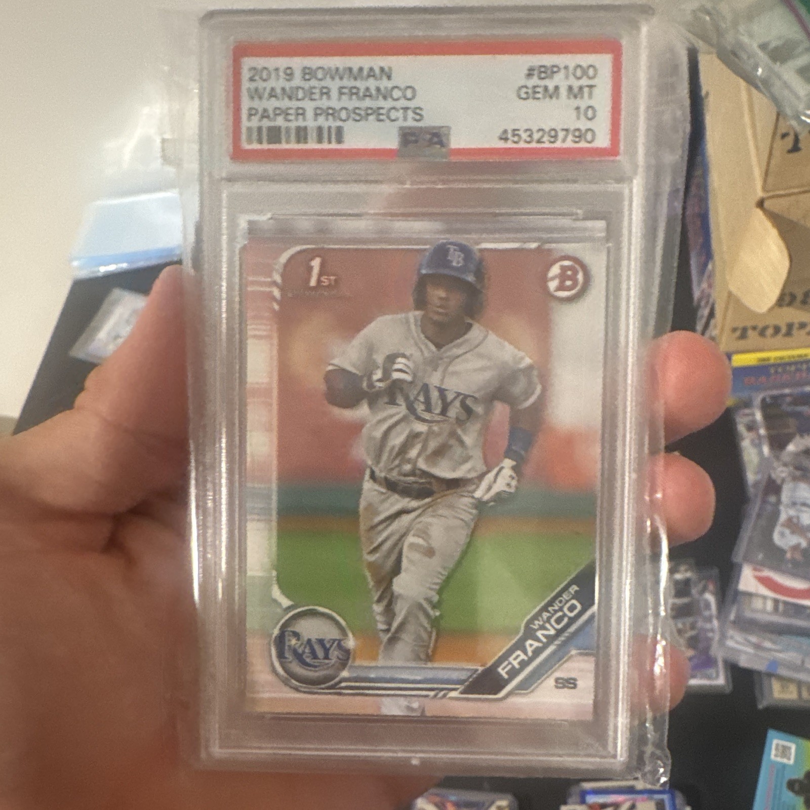 2019 Bowman Wander Franco Paper Prospects Prospect #BP-100 PSA 10 MLB Rays