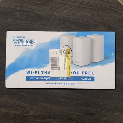 Linksys Velop Whole Home Mesh Wi-Fi Wireless AC-3900 Dual-Band System (3 Units)
