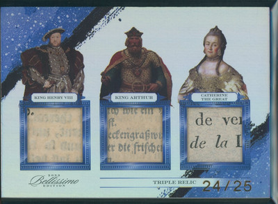2023 Bellissimo King Arthur Henry XIII Catherine Great Triple Relic Blue /25
