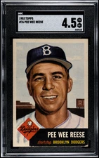 1953 Topps #76 Pee Wee Reese SGC 4.5 VG-EX+ HOF Dodgers