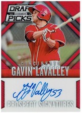 Gavin LaValley 2014 Panini Prizm Perennial Draft Picks Signatures Prizm Red #89 