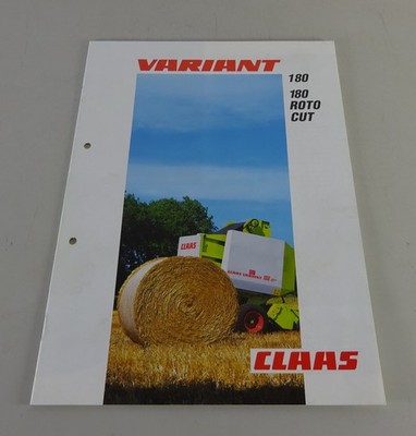 Prospekt / Broschüre Claas Variant Rundballenpresse 180 Stand 09/1985