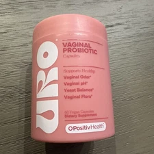O Positiv URO pH Balance Vaginal Probiotics, 60 Capsules Exp 12/25