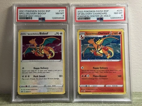 SEQUENTIAL PSA 8 SPECIAL DELIVERY BIDOOF & CHARIZARD POKEMON SET | PROMO