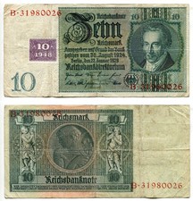 10 marek NRD 1948 seria B wydanie kuponu, zachowanie IV roz. 334