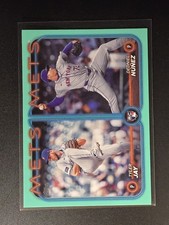2024 Topps Update Dedniel Nunez & Tyler Jay #US82 Aqua Parallel RC New York Mets