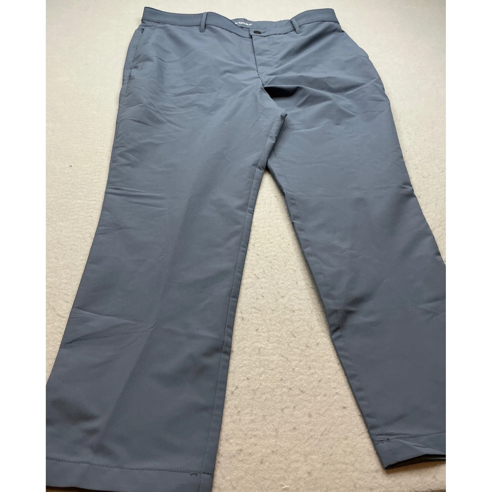 Banana Republic Performance Pants Blue Gray 40x30 Straight Leg Polyester Chino