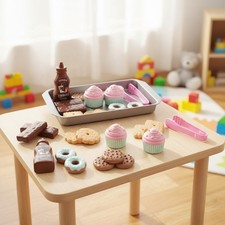 Kitchen Play Food Set for Kids - 16 Fun Pieces for Imaginative Play