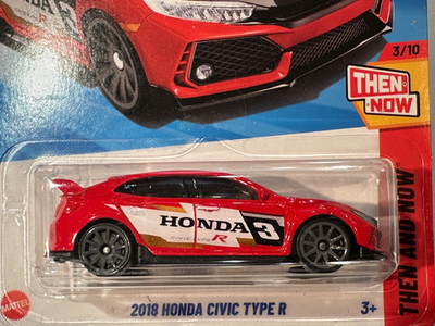 2025🔥 HOT WHEELS 🛞 2018 HONDA CIVIC TYPE R, 3/10 THEN AND NOW