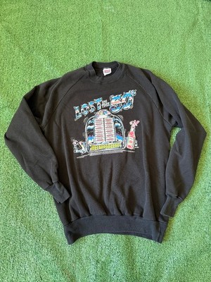 Vintage Lost in the 50's Sweatshirt Mens XL Black Made USA Juke Box