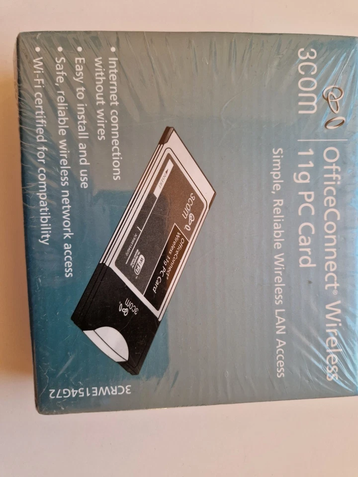 3Com OfficeConnect 3CRWE154G72 Wireless 11g PC Card Silver WIFI 802.11g 54Mbps - Image 2 of 2