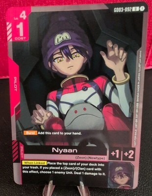 Nyaan Alt Art Foil GD03 Promo Gundam Card Game CCG TCG GquuuuuuX Zeon Alternate 