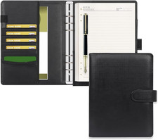 Konferenzmappe, PU Leder Budget Binder, Schreibmappe A5, Ordner Portfolio, Notiz