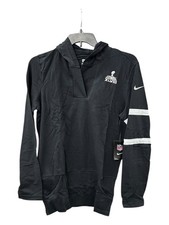 Nike Womens Super Bowl XLVIII Tailgator Black Hoodie Long Sleeve T-shirt Size XL