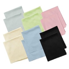 Microfiber Cleaning Cloths for Glasses Lenses Screens Cameras 6"x7" 12 Pack
