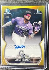 2023 Bowman Chrome Prospect Auto Jesus Bugarin #CPA-JB Yellow Refractor /75…..