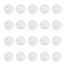 20 Pcs Quartz Pearl Balls, 12mm Round Glass Crystal Loose Beads, White